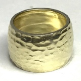 Gold Over Sterling Silver Thick Band Size 4.5