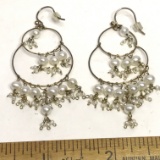 Sterling Silver Freshwater Pearl Dangling Earrings