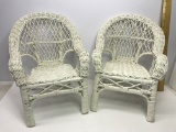 Pair of Wicker Doll Chairs