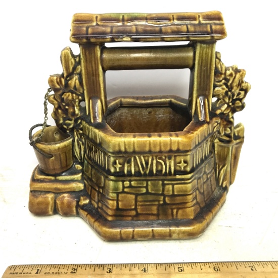Vintage McCoy Pottery Wishing Well Planter