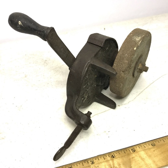 Antique Cast Iron Hand Crank Sharpener/Grinder Pat'd Dec 29 1925