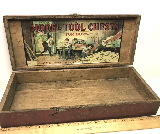 Vintage "Model Tool Chests" For Boys by Mason & Parker Mfg Co. Box