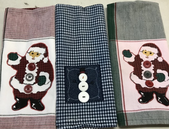 Set of 3 Christmas Hand Towels