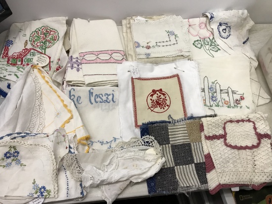 Beautiful Lot of Hand Embroidered Linens