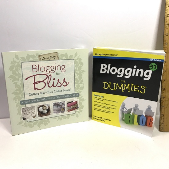 "Blogging For Dummies" 4 th Edition Soft Cover Book & "Blogging For Bliss Soft Cover Book"