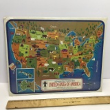 1968 United States of America Frame-Tray Puzzle Map - NEW OLD STOCK - Sealed