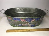 Hand Painted Galvanized Tub