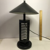 Black Metal Lamp with CD/DVD/Book Storage