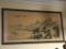 Large Oriental Scene Print in Wood Frame