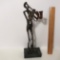 Metal Figure Playing Saxophone  on Marble Base