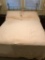 Full Size Brass Bed w/Linens & Heated Mattress Pad