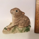 Porcelain Bunny Figurine - Signed by Artist