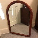 Pretty Wooden Framed Arch Mirror