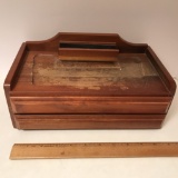 Vintage Wooden Men's 2 Drawer Dresser Box