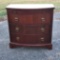 Depression Era Style 3 Drawer Bow Front Server with Top Pull Out Tray