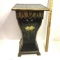 Pretty Hand Painted Side Table/Stand Black with Gilt Accent