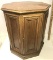 Vintage High End Henredon Custom Folio Octagonal Side Table with Lower Cabinet