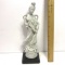 Beautiful Blanc de Chine Geisha Girl Figure with Wooden Base