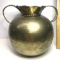 Large Vintage Hammered Double Handled Brass Vase