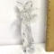 Pretty Carved Clear Plastic Angel Figurine Signed