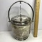 Vintage WALLACE Silver Plated Ice Bucket with Attached Hinged Lid