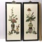 Pair of Framed Asian Relief Art with Carved Stone