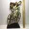 Awesome Large Biker Sculpture on Metal Bicycle with Heavy Base