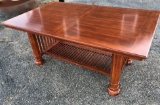 Fantastic Mission Style Slat Bottom Solid Wood Trestle Dining Table