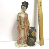 Porcelain Bisque Geisha Girl Figurine