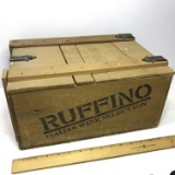 Wooden Ruffino Italian Hinged Wine Crate