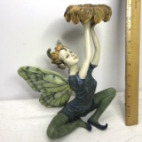 Adorable Molded Resin Fairy Candle Holder