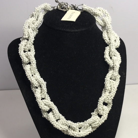 Pretty Beaded Chain Necklace with Tag