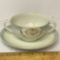 Vintage Noritake Double Handled Bouillon Cup & Saucer