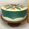 Vintage Wooden Pedestal Covered Cake Plate