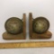 Wooden Vintage Globe Bookends