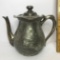 Vintage Quadruple Plate Teapot with Floral Etched Design by Benedict Mfg. Co