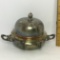 Vintage Quadruple Plate Etched Butter/Caviar Dome by Oneida Silverware Mfg Co.