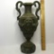 Vintage Heavy Bronze Double Handled Vase/Urn with Marble Base