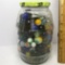 Large Jar Full of Vintage Marbles & Shooters