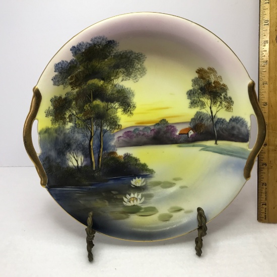 Gorgeous Vintage Noritake Hand Painted Bowl w/Stand