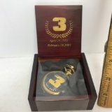 Dale Earnhardt Collectors Pocket Watch in Wooden Box