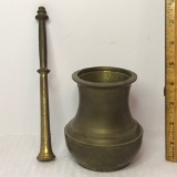 Vintage Heavy Brass Mortar & Pestle - Made in India