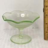 Vintage Vaseline Glass Sherbert