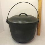 Vintage Cast Iron Footed & Lidded Pot