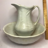 Vintage Royal Ironstone China Wash Basin & Pitcher by Alfred Meakin LTD England