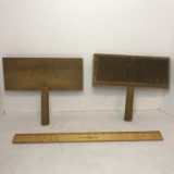 Primitive Old Whittemore Cotton Carding Paddles - Mill Collectible