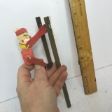 1950's Wooden Acrobat Clown String Toy - Made in Japan