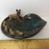 Vintage Hand Painted Boxers Ashtray by Tilso - Made in Japan