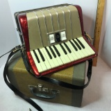 Vintage Hohner Accordion in Hard Case