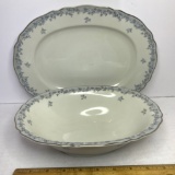 Franconia Krautheim Selb Bavaria, Germany Oval Bowl & Platter